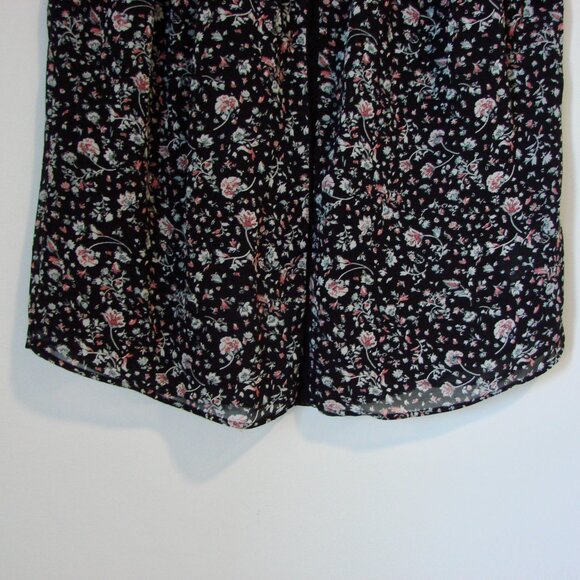 Anthropologie Maeve Floral Crochet Lace Halter Blouse Top Black Size Medium - Picture 10 of 16